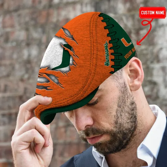 Discover Miami Team Hurricanes Jeff Cap NCAA Driver Cap NCAA Golf Cap NCAA Flat Cap