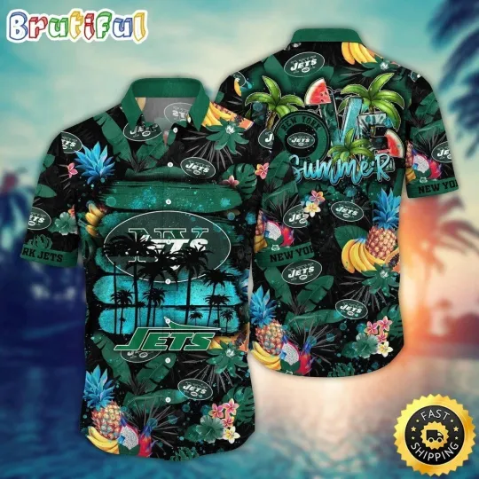 Discover New York Football NY Jetss Team Hawaiian Shirt Button Down Unisex Adults S-5XL