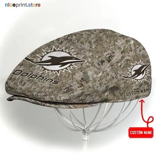 Discover Miami Team Dolphins Jeff Cap Dolphins Driver Cap football Camo Hat football Flat Cap