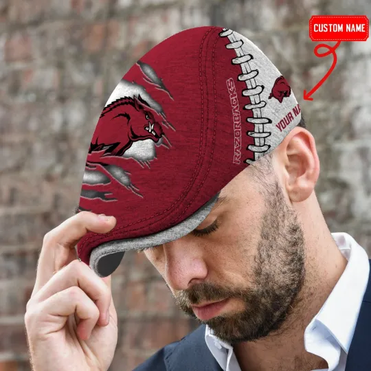 Discover Arkansas Team Razorbacks Jeff Cap NCAA Driver Cap NCAA Golf Cap NCAA Flat Cap