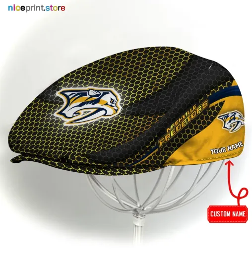 Nashville Team Predators Jeff Cap Predators Newsboy Cap Golf Cap NHL Flat Cap