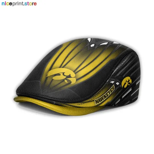 Discover Iowa Team Hawkeyes Jeff Cap NCAA Driver Cap NCAA Hawkeyes Flat Cap