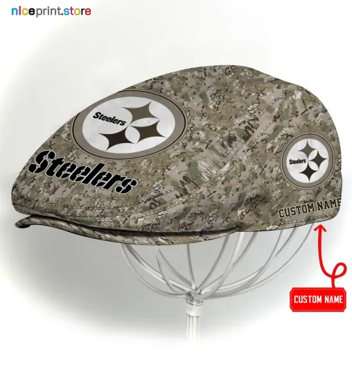 Discover Pittsburgh Team Steeler Jeff Cap Steeler Driver Cap football Camo Hat football Flat Cap