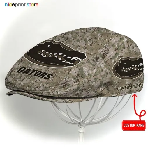 Florida Team Gators Jeff Cap Gators Driver Cap Camo Hat NCAA Flat Cap for Men