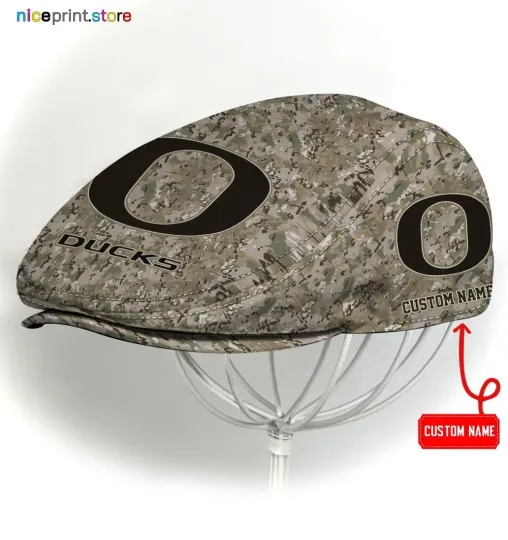 Discover Oregon Team Ducks Jeff Cap Ducks Driver Cap Camo Hat NCAA Flat Cap for Men