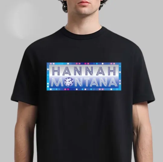 Discover Hannah Montana 20 Years Anniversary Disco Lights Billboard Logo T-Shirt