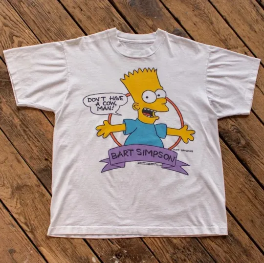Discover Vintage 1990 Bart Simpsons Dont Have A Cow T-Shirt