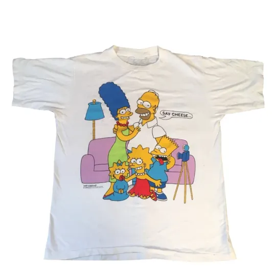 Discover Vintage The Simpsons Family Photo T-Shirt