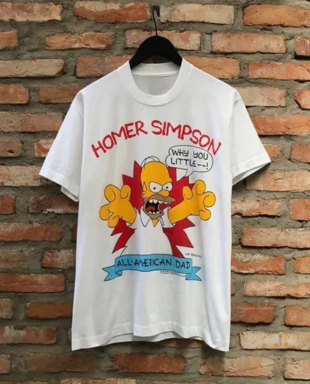 Vintage 1989 Homer Simpson The Simpsons T-Shirt Size S-5Xl