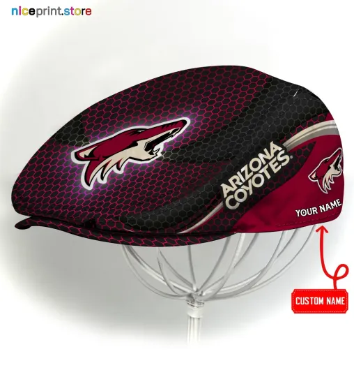 Discover Arizonna Team Coyotes Jeff Cap Coyotes Newsboy Cap NHL Golf Cap NHL Flat Cap