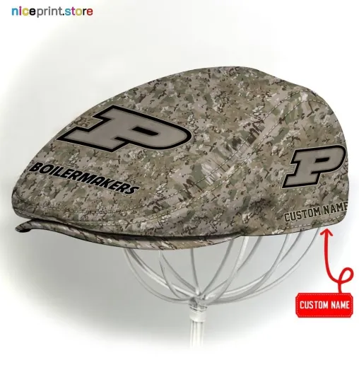 Purdue Team Boilermakers Jeff Cap Boilermakers Driver Cap Camo Hat NCAA Flat Cap