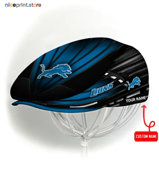 Discover Detroit Team Lions Jeff Cap Lions Newsboy Cap football Golf Cap football Flat Cap