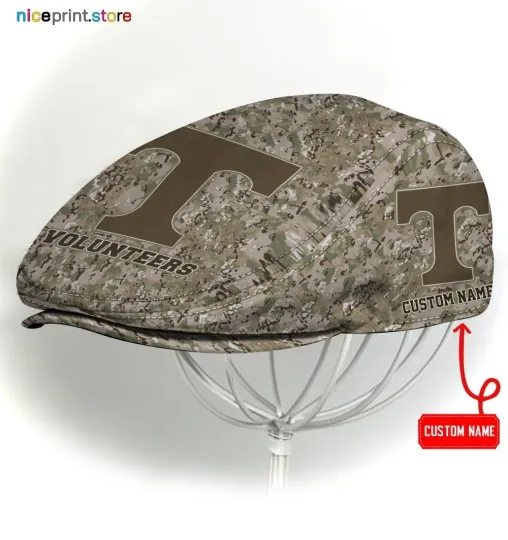 Discover Tennessee Team Volunteers Jeff Cap Volunteers Driver Cap Camo Hat NCAA Flat Cap