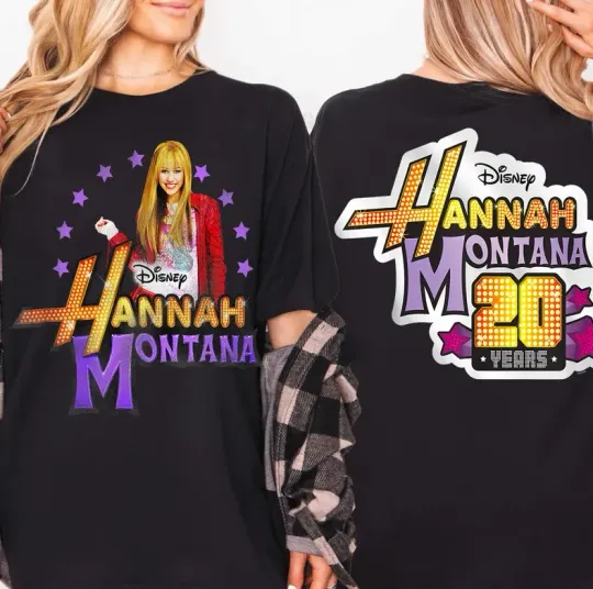 Discover Hannah Montana 20Th Anniversary T-Shirt Disney Hannah Montana Logo Shirt