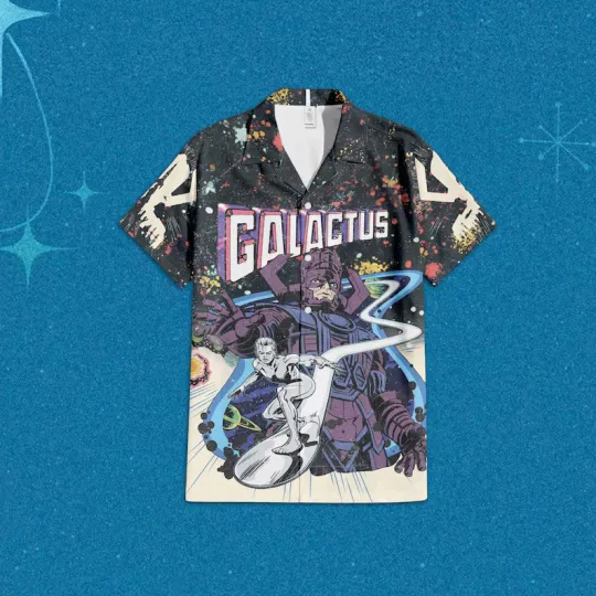 Galactus Fantastic Four Hawaiian Shirt, Marvel DC Comics Hawaiian Shirt