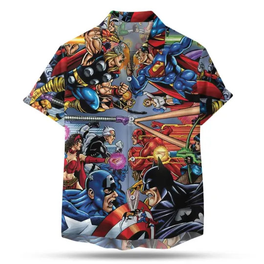 Discover Marvel Vs Dc Hawaiian Shirt Unisex Summer Aloha