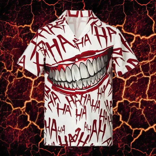 Haha Joker Smile Hawaiian Shirt For Unisex