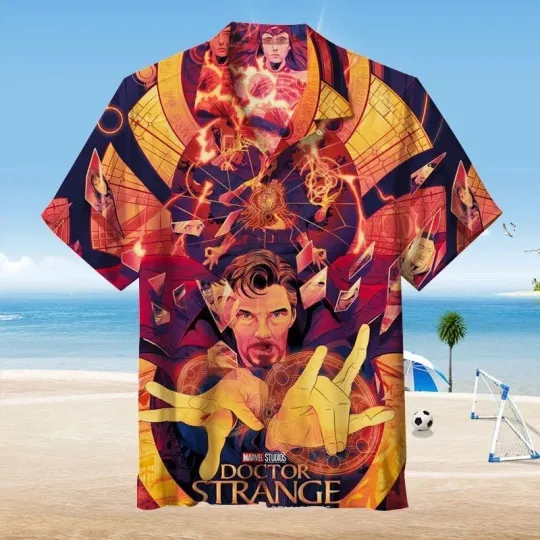 Discover Doctor Strange Marvel Movie Hawaiian Shirt, Short Sleeve Unisex, Beach Shirt