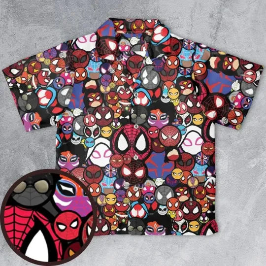 Discover Spide-Mania Spider-Verse Hawaiian Shirt, Unisex Adult, Size S-5XL