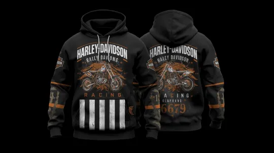 Discover Harley Racing Davidson 3D Hoodie , Unisex Adults S-5XL