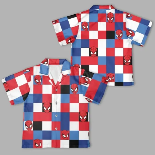 Spider-Man Checkerboard DC Comics Hawaiian Shirt