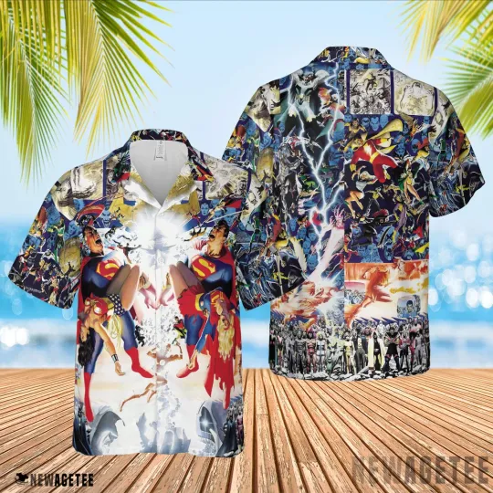 Crisis On Infinite Earths DC Superman And Wonder Woman Hawaiian Shirt