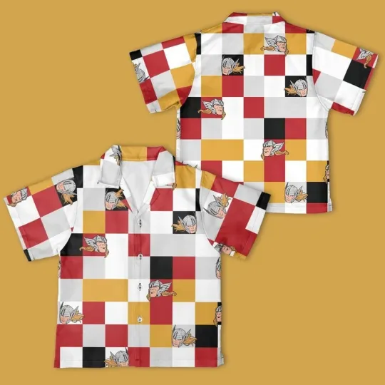 Discover Marvel Thor Avengers Checkerboard DC Comics Hawaiian Shirt