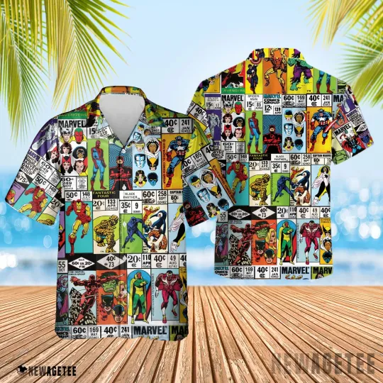Discover Marvel Comics Corner Box Hawaiian Shirt