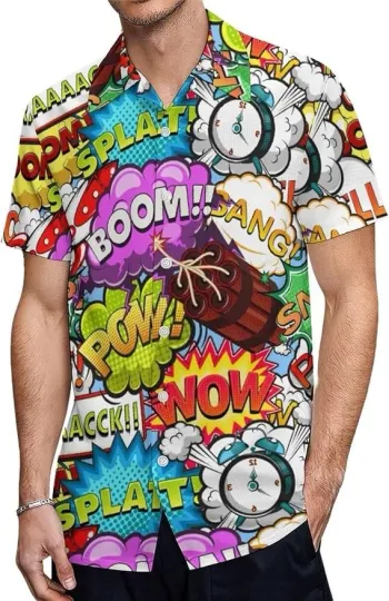 Comic Style Cute Shirts Casual Short DC Comics Hawaiian Shirt