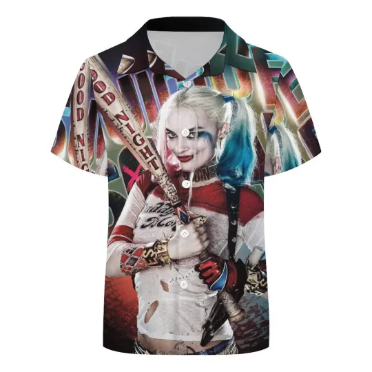 Discover Harley Quinn Unisex Button Down Hawaiian Shirts DC Comics Hawaiian Shirt
