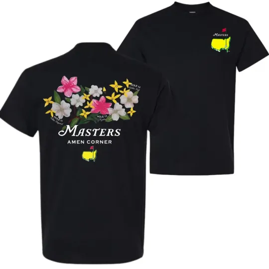 2026 Masters Tournament Golf T-Shirt Amen Corner Augusta Floral Double Sided T-Shirt