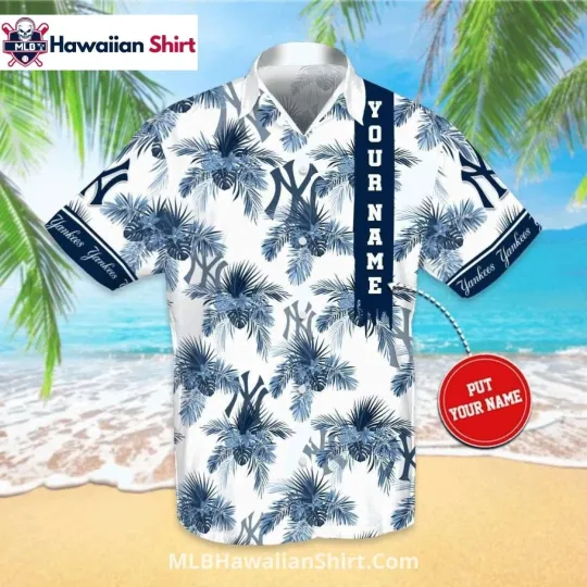Discover Custom Name Palm NY Baseball Team Yankeess Hawaiian Shirt For Beach Days