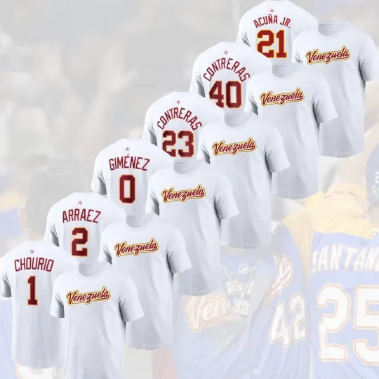 Discover White Venezuela Team 2026 World Baseball Classic: Chourio, Acuna Jr., Arraez