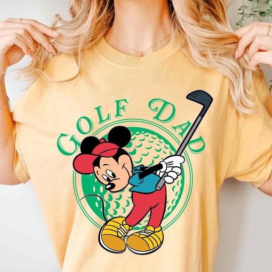 Discover Retro Mickey & Minnie Golfing Shirt, Golf Dad Golf Mom Tee, Funny Disney Golf Lover Shirt, Disneyland Family Trip Outfit, Gift for Parents