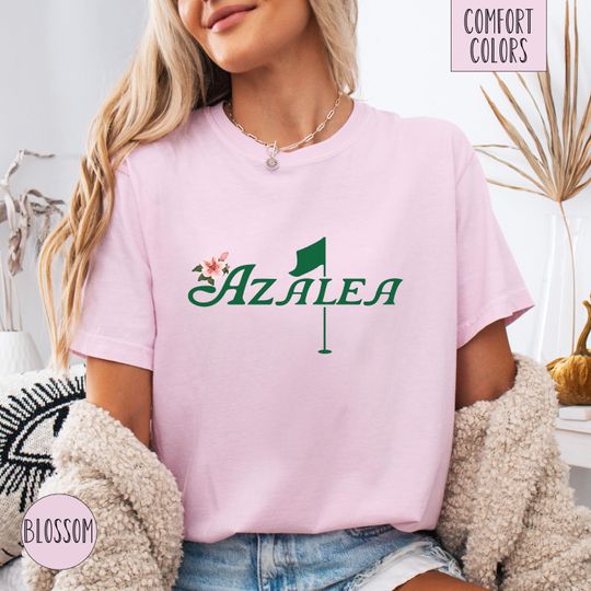 Masters Golf Shirt Azalea Flower Golf Tournament Shirt Golf Birthday Party Shirt Golf Tee Shirt Women Pink Golf Tshirt Outfit Golfer Gift