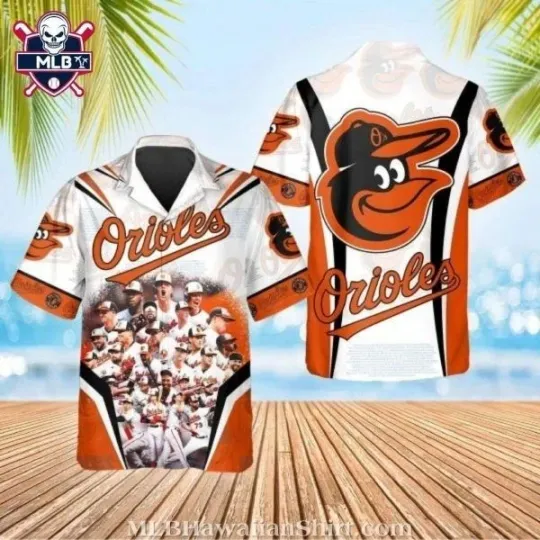 Baltimore Baseball Team Orioless Team Spirit Photographic Hawaiian Shirt