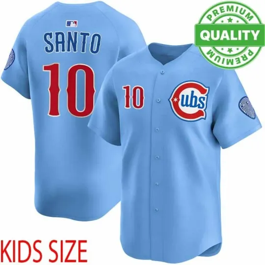 Ron Santo #10 Cubs Home Blue Baseball Jersey