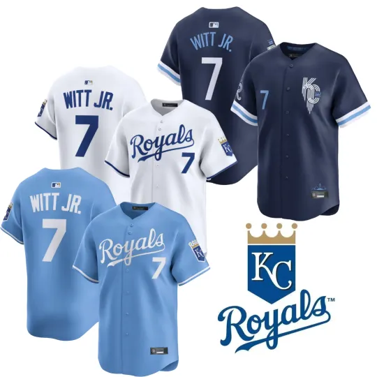 Discover Men's/Youth Royals #7 Bobby Witt Jr. Home Limited Player Jersey