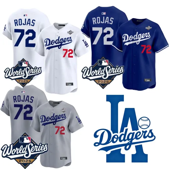 Men's Dodgers #72 Miguel Rojas 2025 World Series Jersey