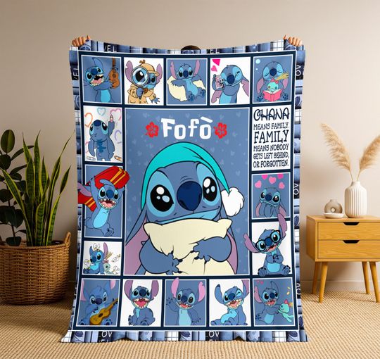 Discover Custom Stitch Blanket with Name, Personalized Stitch Lilo Blanket, Lilo Stitch Blanket, Stitch Birthday Gifts, Stitch Gifts, Kid Gift