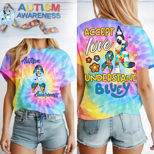 Buc-ees Autism Awareness Tie-Dye T-Shirt
