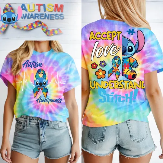 Buc-ees Autism Awareness Tie-dye T-shirt