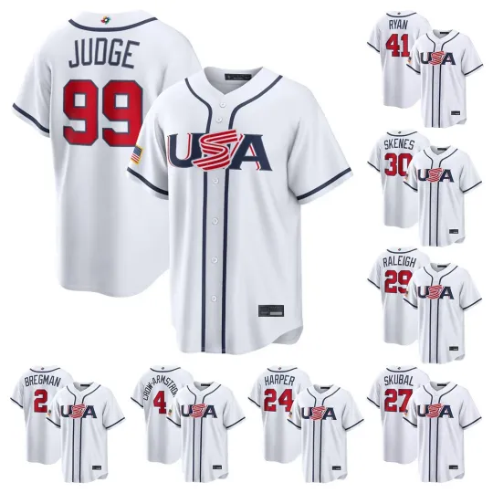 Discover Men's USA Baseball White 2026 World Baseball Classic Jersey