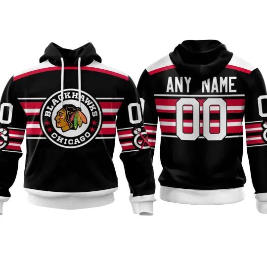 Discover Personalized #00 Name and Number Chicago Blackhawkss Team Hoodie 2025/26