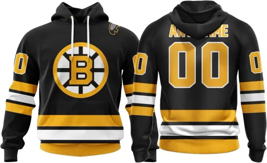 Discover Personalized #00 Name and Number Boston Bruinss Team  2025/26 Hoodie