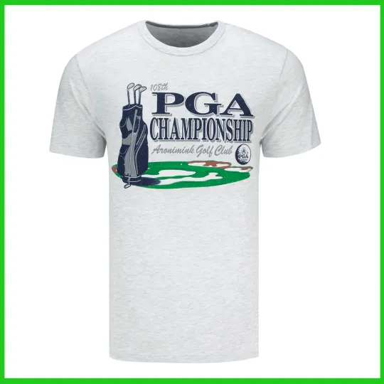 Discover NEW NEW - 2026 PGA Championship Golf Bag Bunker T-Shirt Grey