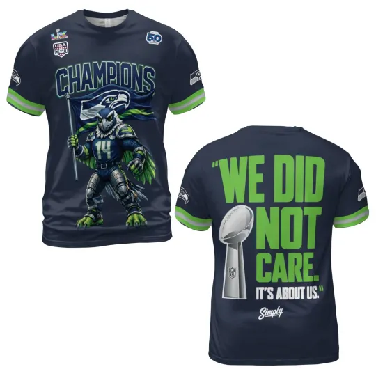 Discover Seattle Seahawkss 2026 Super B.owl LX Champion All Over Print TShirt - S to 5XL