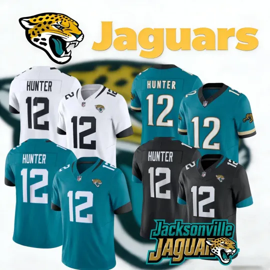 Discover Jaguars Men's/Youth #12 Travis Hunter Game Player All Stitched Jersey S-3XL NWT