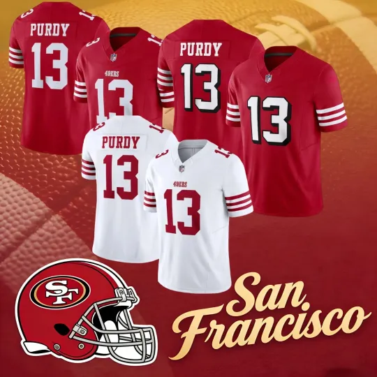 Discover Men's 49ers #13 Brock Purdy Limited Game Jersey All Stitched Jersey S-3XL-NWT