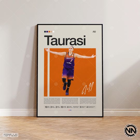 Discover Diana Taurasi Poster, Phoenix Mercury, WNBA Poster, Sports Poster, Mid Century Modern, WNBA Fans, Basketball Gift, Sports Bedroom Posters